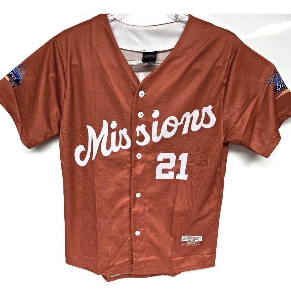 San Antonio Missions 21 Clemens 2024 Giveaway Baseball Jersey Kids Youth Large